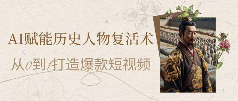 AI赋能历史人物复活术：从0到1打造爆款短视频-心语资源网