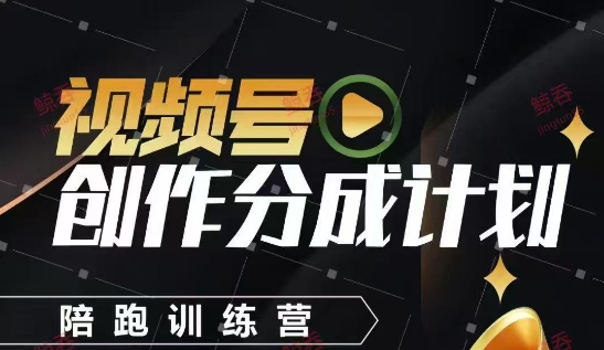 视频号创作分成计划陪跑训练营，手把手教会你如何制作视频，细水长流型项目-心语资源网