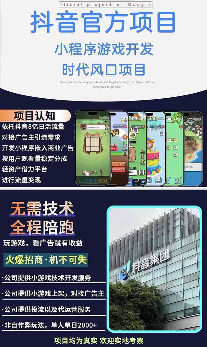 图片[1]-2025最热抖音官方项目 Ai时代风口项目小程序游戏开发 实测单个游戏日收…-心语资源网