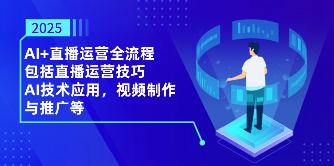 2025AI+直播运营全流程，包括直播运营技巧，AI技术应用，视频制作与推广等-心语资源网